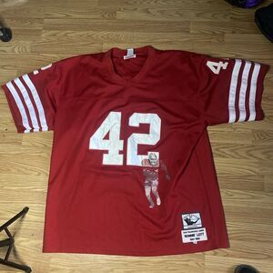 MITCHELL & NESS THROWBACK 49ers SUPER BOWL 1989 RONNIE LOTT #42 Mens 60 WHITE